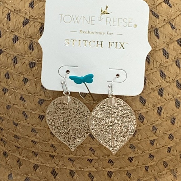 Towne & Reese Silver Leaf Drop Earrings for SF - Picture 2 of 2